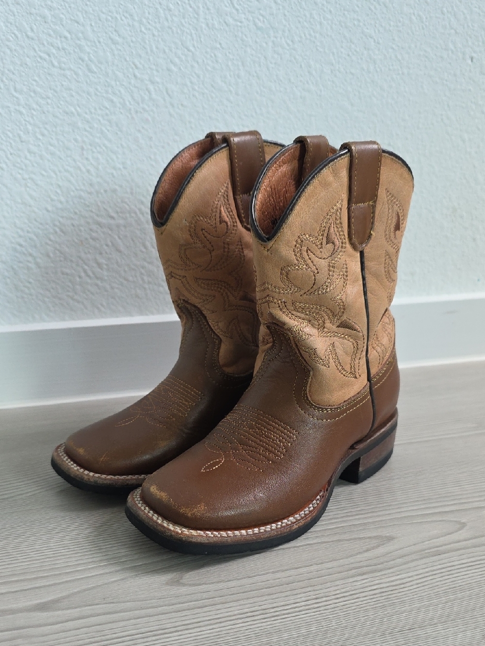 Tanner Mark Brown Cowboy Boots For Kids